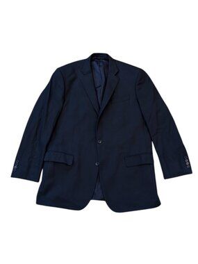 Brooks Brothers Blazer Men 44L Blue Madison 1818 Saxxon Wool Classic USA Preppy